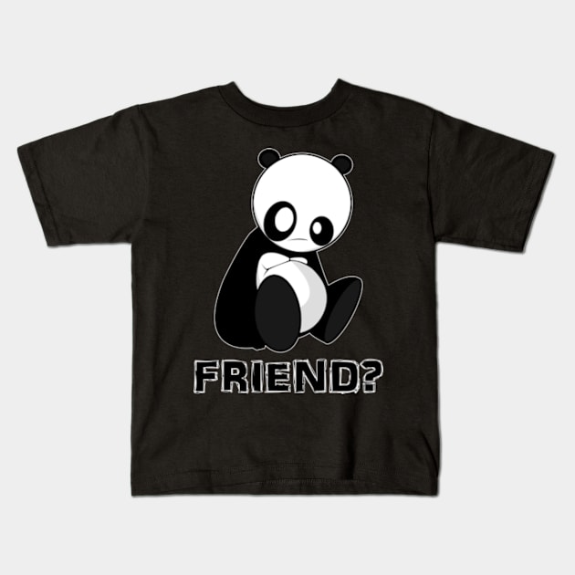 PANDA FRIEND Kids T-Shirt by Kongrills